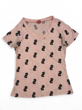 Y2K vintage Primp v neck tee shirt seahorse rhinestones